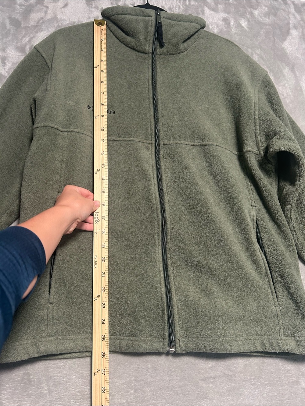 Columbia Full Zip Fleece Jacket Mens Large Army Green - Picture 6 of 6